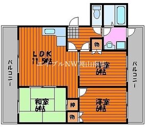 大元駅 徒歩64分 1階の物件間取画像